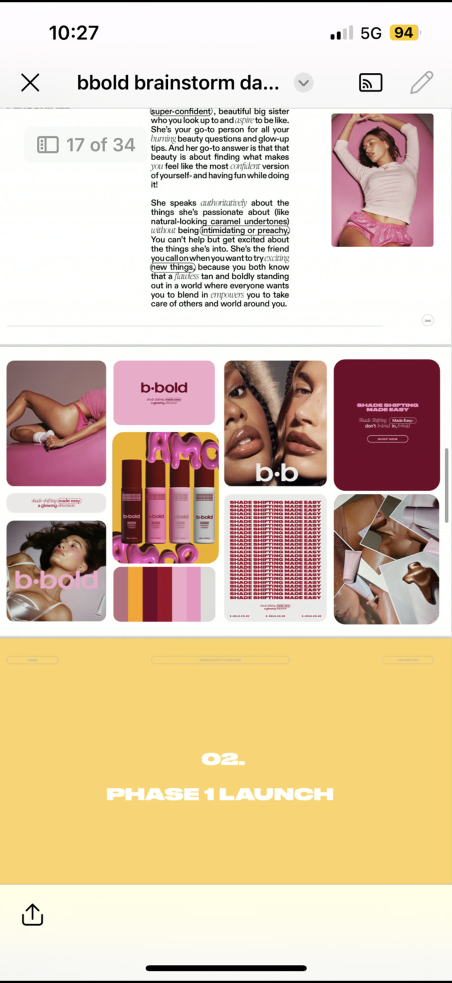 bBold launch moodboard