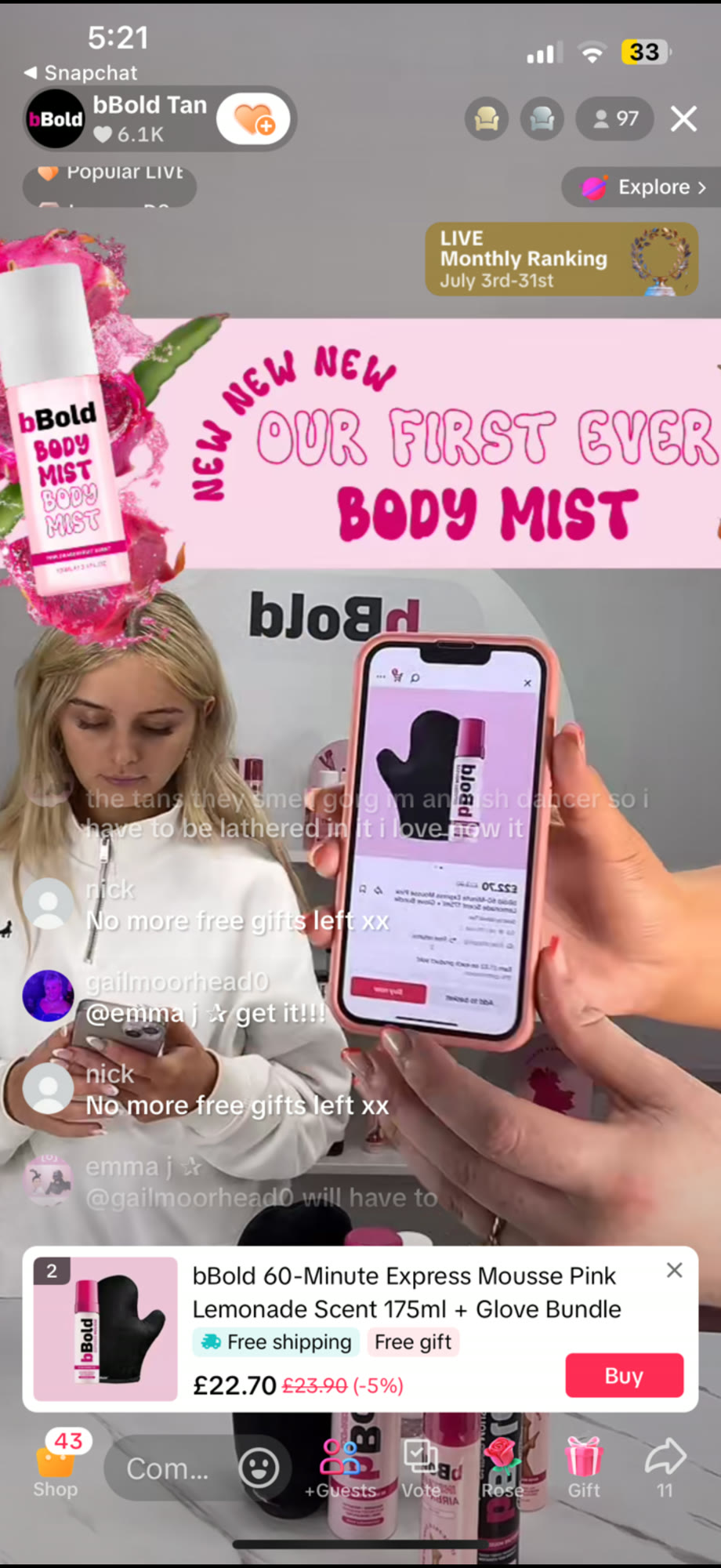 bBold body mist product post